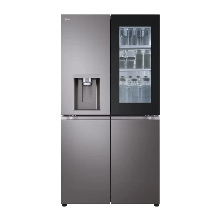 product LG 4 Doors Refrigerator, 705L Gross Capacity with HygieneFRESH+™Black Stainless
