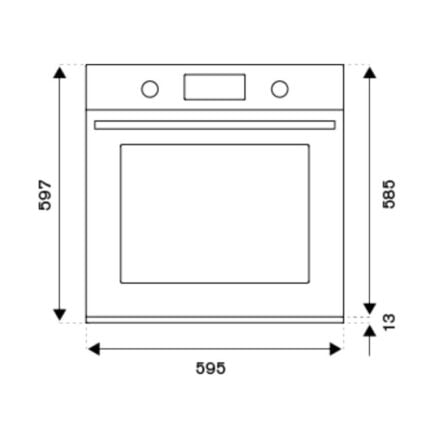 La Germania Oven 60cm Gas/Electric Convection Fan Black