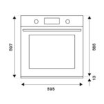 La Germania Oven 60cm Gas/Electric Convection Fan Black