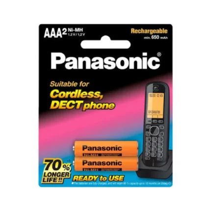 Panasonic 2 X AAA Rechargeable Batteries for DECT Cordless Phones