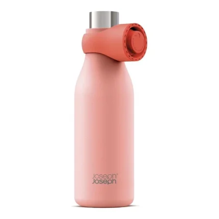 Joseph Joseph Loop™ 500ml Stainless-steel Coral Vacuum Insulated Water Bottle