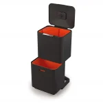 Joseph Joseph Totem Max 60L Black Waste & Recycling Bin