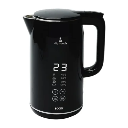Sogo Digital Electric Kettle 1.7L 2200W Black