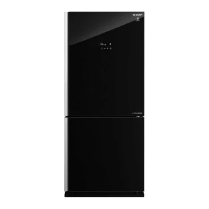 Sharp Fridge 20 Cu. ft Bottom Mount Black Glass