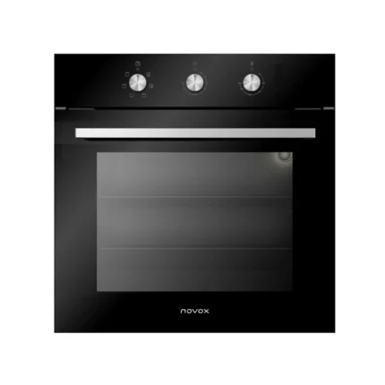 Novox Gas Oven 60cm Safety, Thermostat, Convection, Glass Black