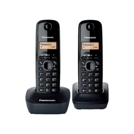 Panasonic KX-TG1612 DECT Cordless Duo Phone Black