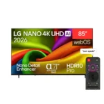 LG 85'' NANO 4K AI NU85 Smart TV 2026