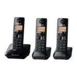 Panasonic KX-TG2713 Digital Cordless Trio Telephone Black (3 Handsets)