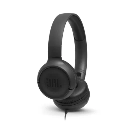JBL Tune 500 On-Ear Wired Headphones, 32mm Drivers, Pure Bass Sound Black