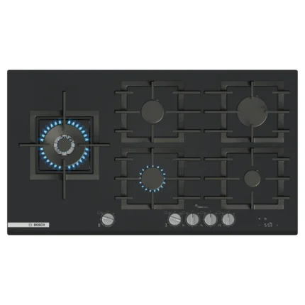Bosch Serie 8 Gas Hob 90cm Tempered Glass, Black