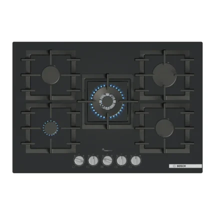 Bosch Serie 6 Gas Hob 75cm Tempered Glass, Black