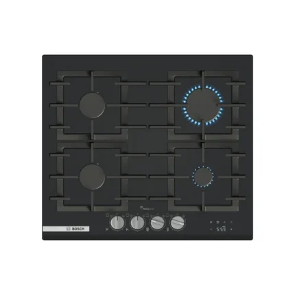 Bosch Serie 8 Gas Hob 60cm Tempered Glass, Black