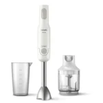 Philips Daily Collection ProMix Hand Blender with Metal Shaft & Compact Chopper 650W White