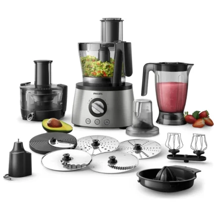 Philips 7000 Series Food Processor with PowerChop, Metal Kneader & Centrifugal Juicer 1300W