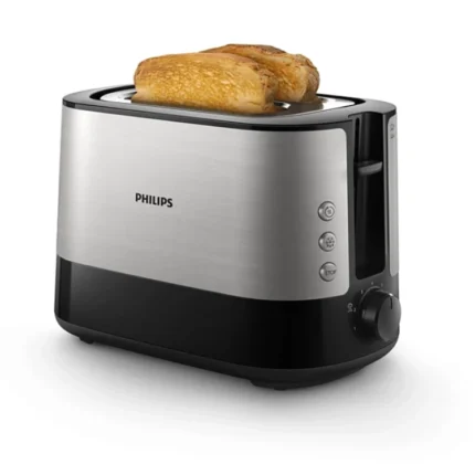 Philips Viva Collection 2-Slot Toaster with Built-In Bun Warmer & Extra-Wide Slots