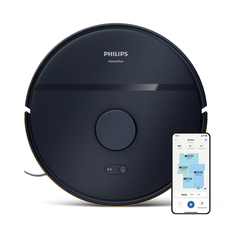 product Philips 2000 Series HomeRun Robot Vacuum & Mop with LDS Radar & 6000 Pa Suction Dark Blue