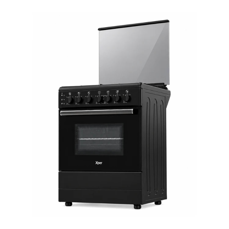 product Xper 60cm Freestanding Gas Cooker Full Safety Black