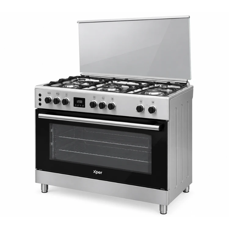 product Xper 90cm Freestanding Giant Gas Cooker Full Safety Stainless Steel