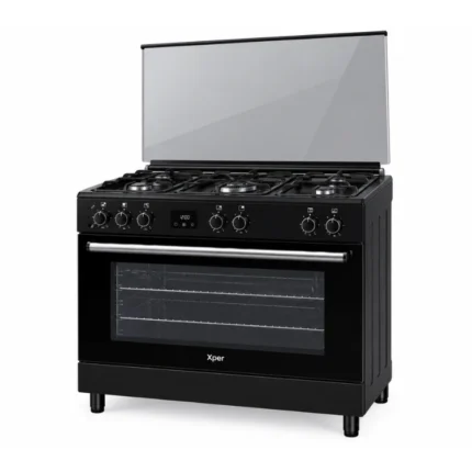 Xper 90cm Freestanding Giant Gas Cooker Full Safety Matt Black
