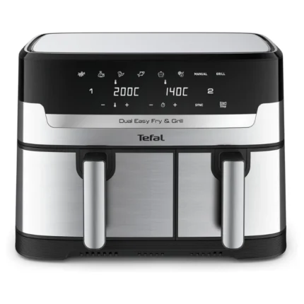Tefal Dual Easy Fry & Grill Air Fryer 8.3L 2700W Stainless Steel